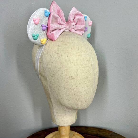 Pastel Pearl Elastic Minnie Ears | Disney-Inspired Adjustable Mickey Mouse Ears - Picture 5 of 5